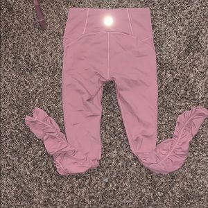 Rare pink lululemon ruffle align tight